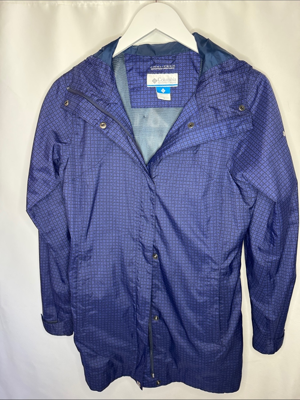 Columbia Women's Navy Blue Hooded Trench Coat